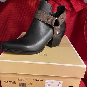 Michael Kors black leather boots